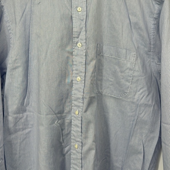 Brooks Brothers‎ Makers Collection Blue Pinstripe Dress Shirt Men's Size 17-35 - Picture 5 of 13